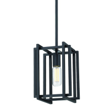 Golden 6070-M1L BLK-BLK - Golden Lighting Tribeca 1-light Pendant in Matte Black